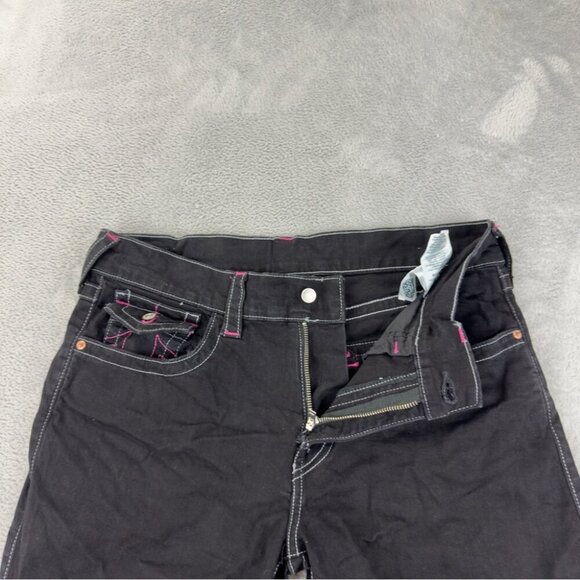 True Religion NWOT Ricky Flap SN 105712 Men's Size 35x33 Thick Pink Stitching - Picture 11 of 11
